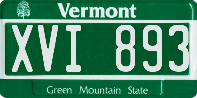 VT license plate XVI893