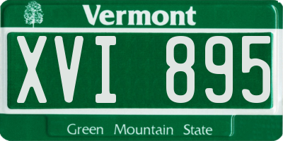 VT license plate XVI895