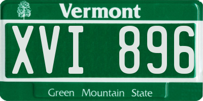 VT license plate XVI896