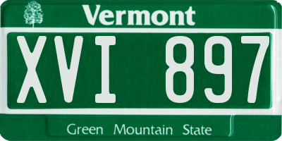 VT license plate XVI897