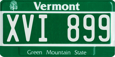 VT license plate XVI899