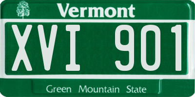 VT license plate XVI901