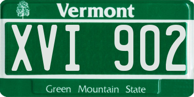 VT license plate XVI902
