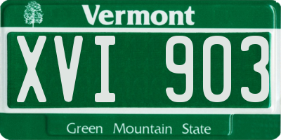 VT license plate XVI903