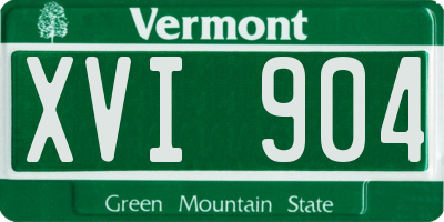 VT license plate XVI904
