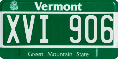 VT license plate XVI906