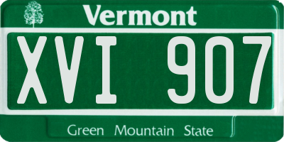 VT license plate XVI907