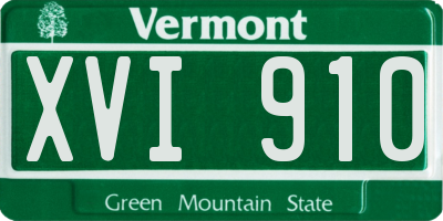 VT license plate XVI910