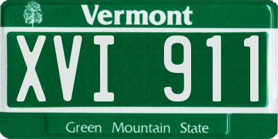 VT license plate XVI911