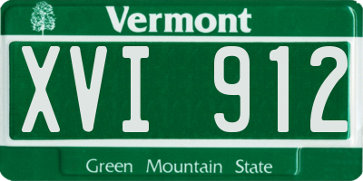 VT license plate XVI912