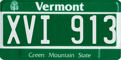 VT license plate XVI913