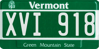 VT license plate XVI918