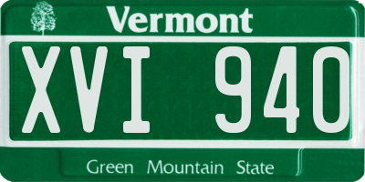 VT license plate XVI940