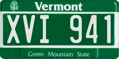 VT license plate XVI941