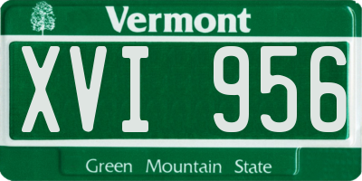VT license plate XVI956