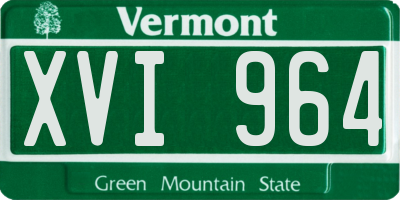 VT license plate XVI964