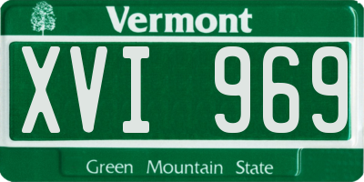 VT license plate XVI969