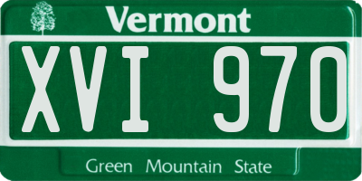 VT license plate XVI970