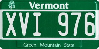 VT license plate XVI976