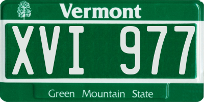VT license plate XVI977