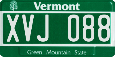 VT license plate XVJ088