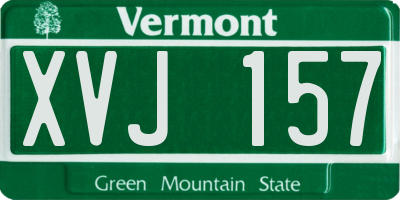 VT license plate XVJ157