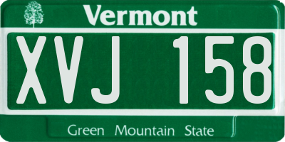 VT license plate XVJ158
