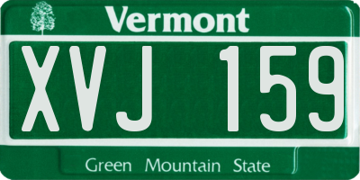 VT license plate XVJ159