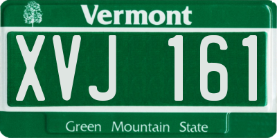 VT license plate XVJ161