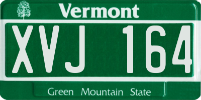 VT license plate XVJ164