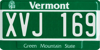 VT license plate XVJ169