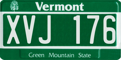 VT license plate XVJ176