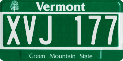 VT license plate XVJ177