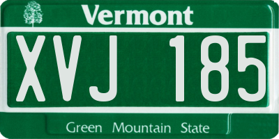 VT license plate XVJ185