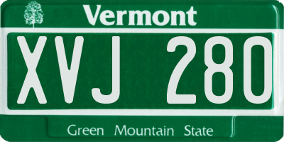 VT license plate XVJ280