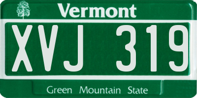 VT license plate XVJ319
