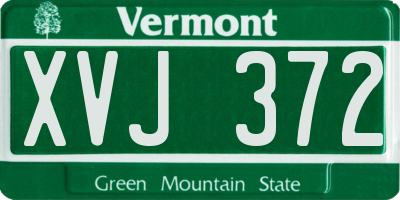 VT license plate XVJ372