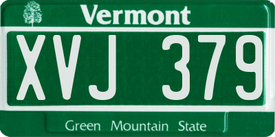 VT license plate XVJ379