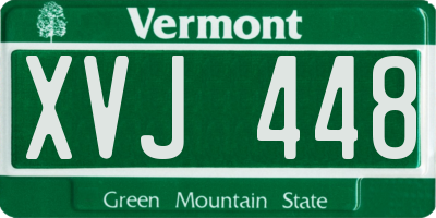 VT license plate XVJ448