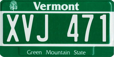 VT license plate XVJ471