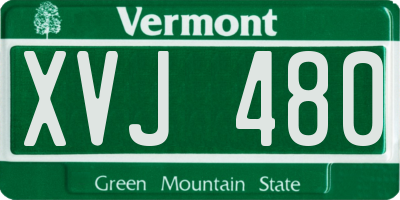 VT license plate XVJ480