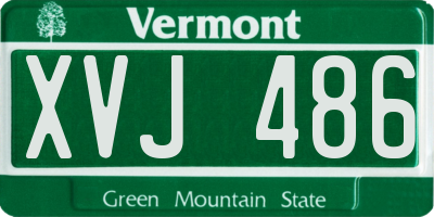 VT license plate XVJ486