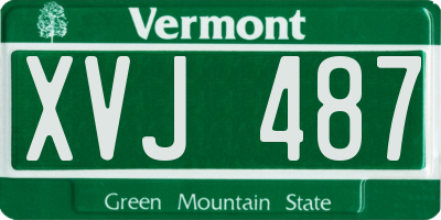 VT license plate XVJ487