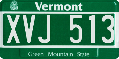 VT license plate XVJ513