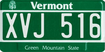VT license plate XVJ516