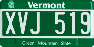 VT license plate XVJ519