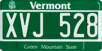 VT license plate XVJ528