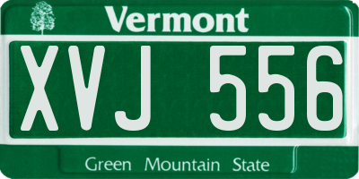VT license plate XVJ556