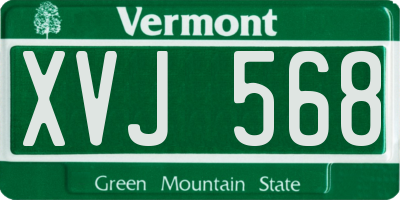 VT license plate XVJ568