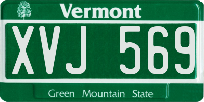 VT license plate XVJ569
